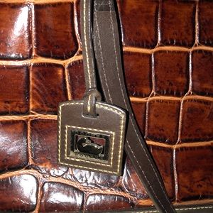 DOONEY AND BOURKE COGNAC TASSLE BAG